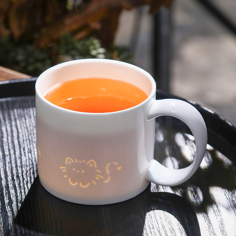 Jingdezhen ceramic cups - high-end, exquisite, charming mugs, tall appearance, high-quality coffee cups, couples' cups, office and household drinking cups