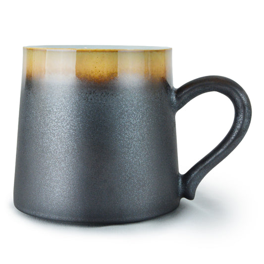 JDCervita XM-Handmade Ceramic Coffee Mugs, 11.2 OZ Colored Glaze Coffee Cups with Lids