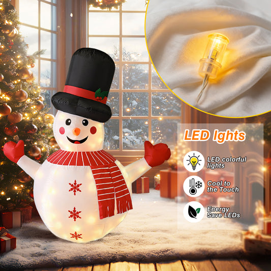 【Christmas gift】Festive Fun: Inflatable Snowman with LED Lights, Music, and Motion for a Merry Christmas!