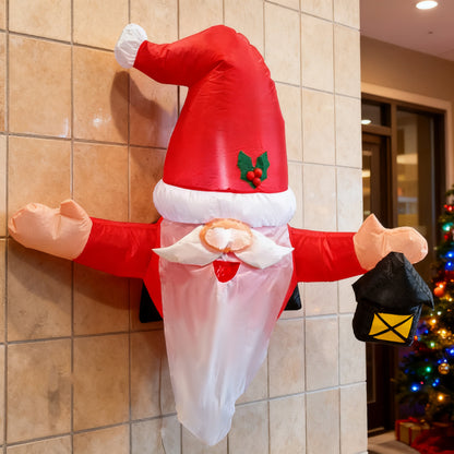 【Christmas gift】Fun and Festive: Inflatable Santa Claus Window Decoration with Built-in LED Lights!